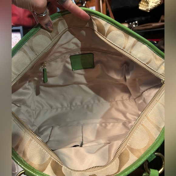 2014 Coach Daisy Signature Jacquard Leather Satchel Bag Collectible w FREE SCARF - Picture 14 of 15